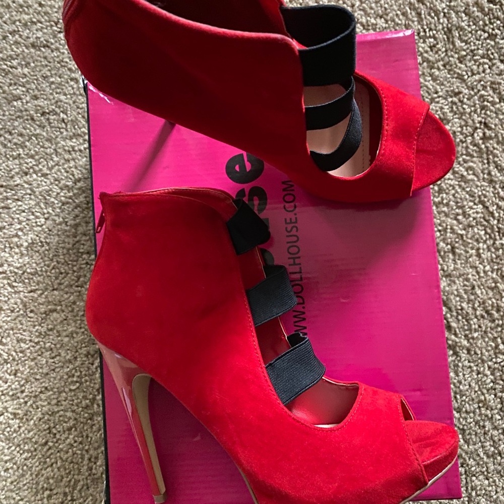 Red & Black Platform Heels
